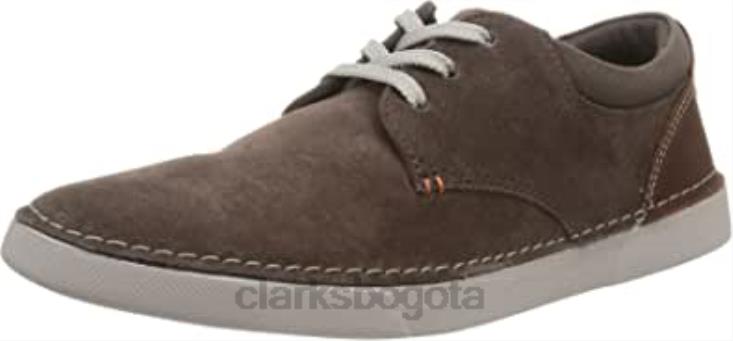 Clarks 0DX8L2150 Zapatilla de deporte de encaje Gereld para hombre de gamuza topo clarks hombres gamuza color topo