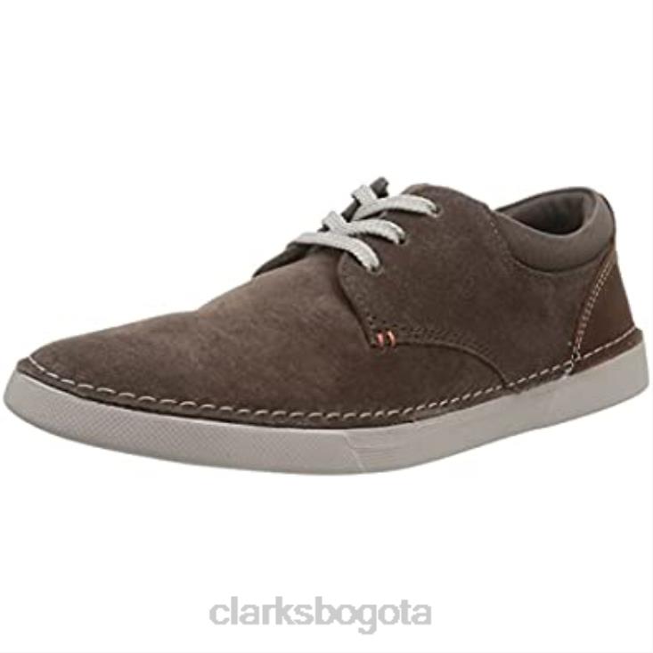 Clarks 0DX8L2150 Zapatilla de deporte de encaje Gereld para hombre de gamuza topo clarks hombres gamuza color topo