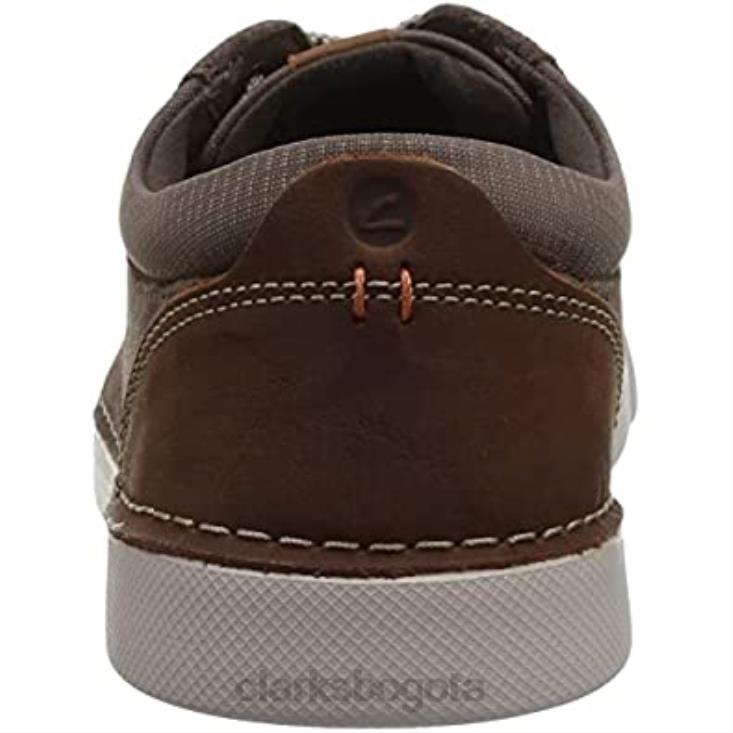 Clarks 0DX8L2150 Zapatilla de deporte de encaje Gereld para hombre de gamuza topo clarks hombres gamuza color topo