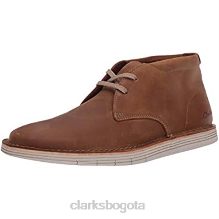 Clarks 0DX8L2151 botas chukka forge stride para hombre clarks cuero tostado hombres cuero marrón