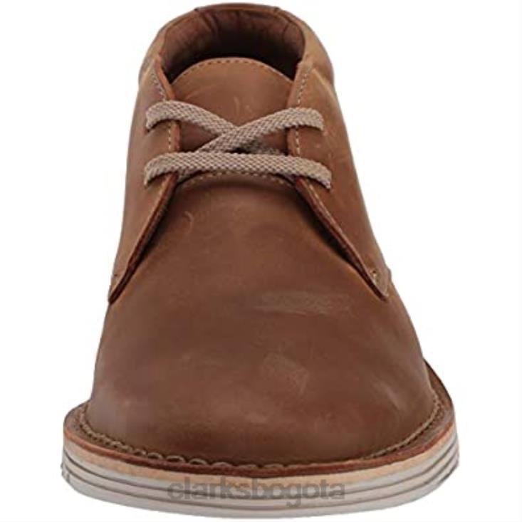 Clarks 0DX8L2151 botas chukka forge stride para hombre clarks cuero tostado hombres cuero marrón