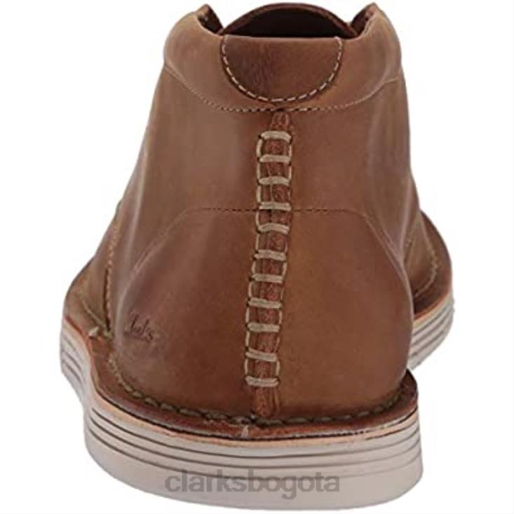 Clarks 0DX8L2151 botas chukka forge stride para hombre clarks cuero tostado hombres cuero marrón