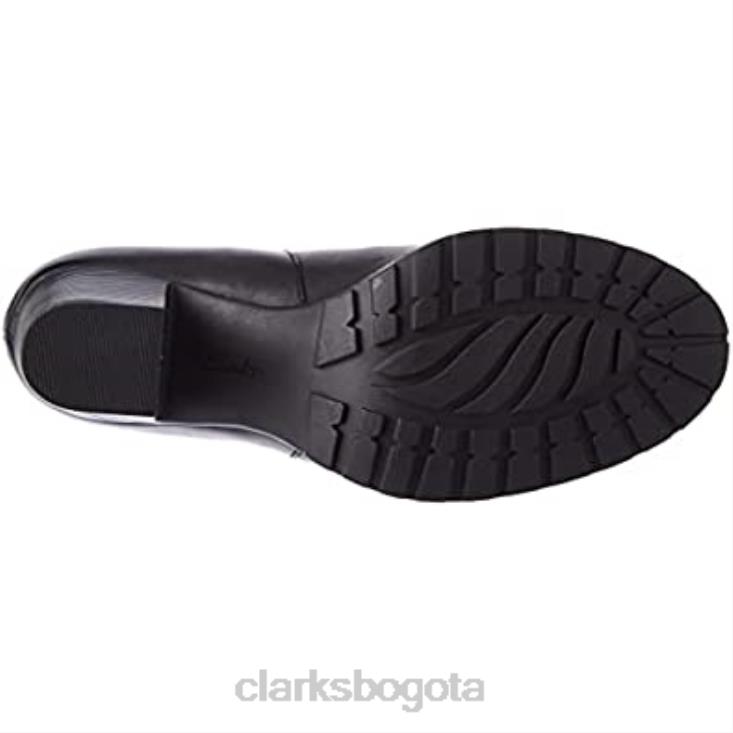 Clarks 0DX8L2154 Botas Clarks Verona Easy para mujer de piel negra mujer cuero negro