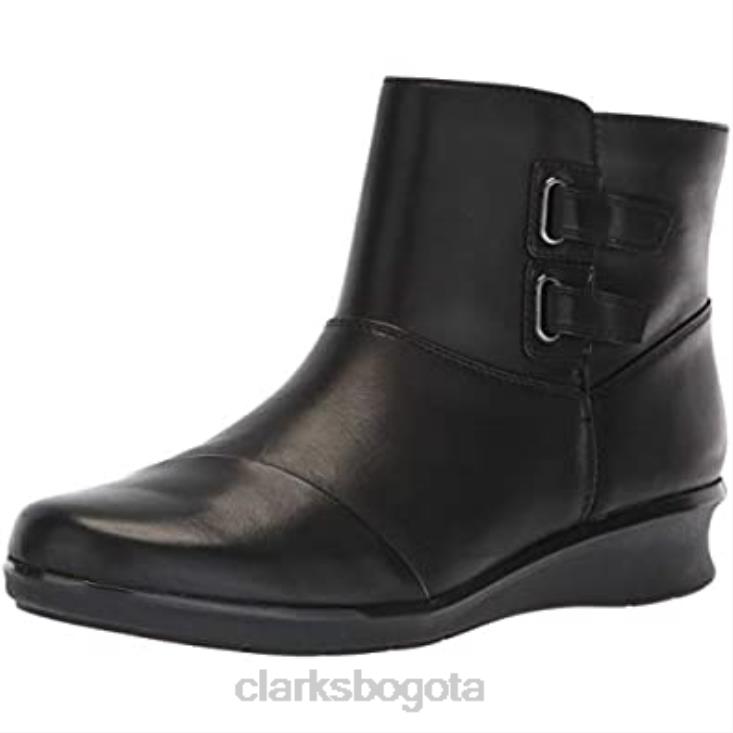 Clarks 0DX8L2158 botas de moda Hope Cody para mujer de cuero negro clarks mujer cuero negro