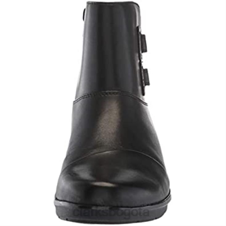 Clarks 0DX8L2158 botas de moda Hope Cody para mujer de cuero negro clarks mujer cuero negro