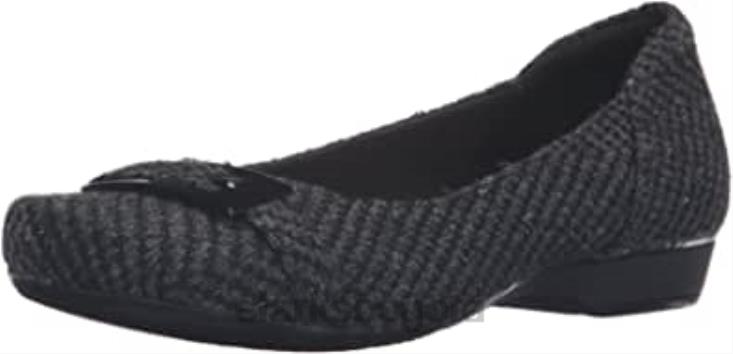 Clarks 0DX8L2166 clarks mujer blanche west flat negro sintético mujer