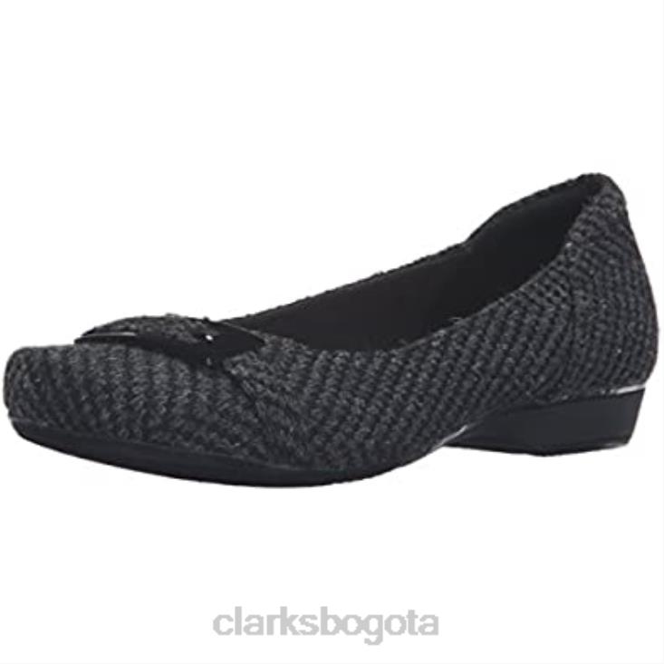 Clarks 0DX8L2166 clarks mujer blanche west flat negro sintético mujer