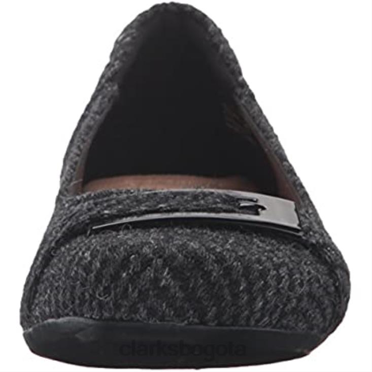 Clarks 0DX8L2166 clarks mujer blanche west flat negro sintético mujer