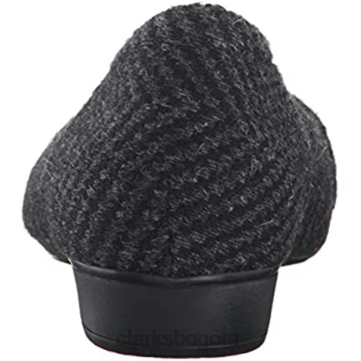 Clarks 0DX8L2166 clarks mujer blanche west flat negro sintético mujer