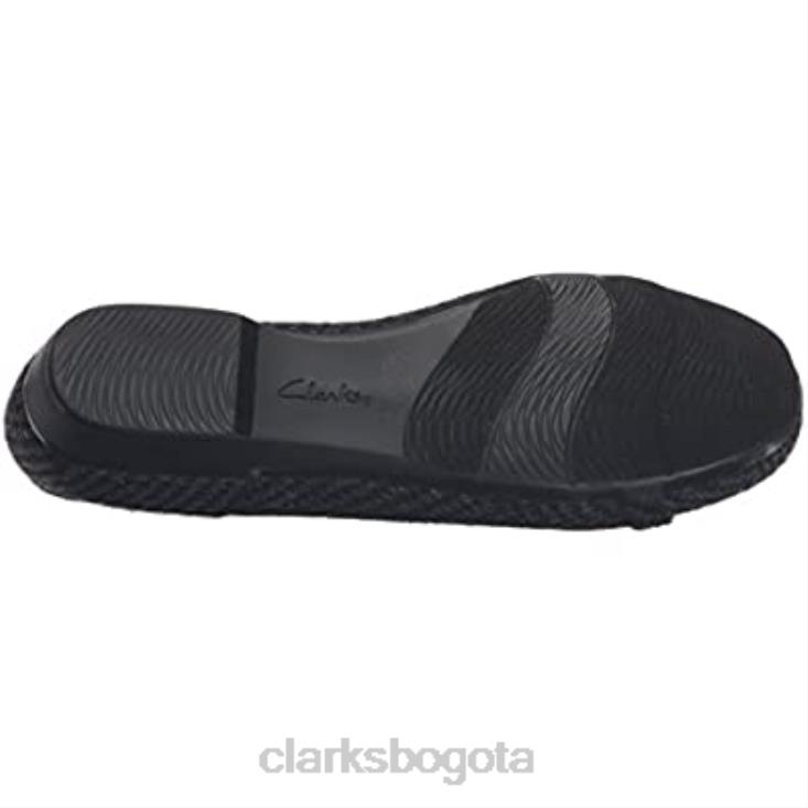 Clarks 0DX8L2166 clarks mujer blanche west flat negro sintético mujer