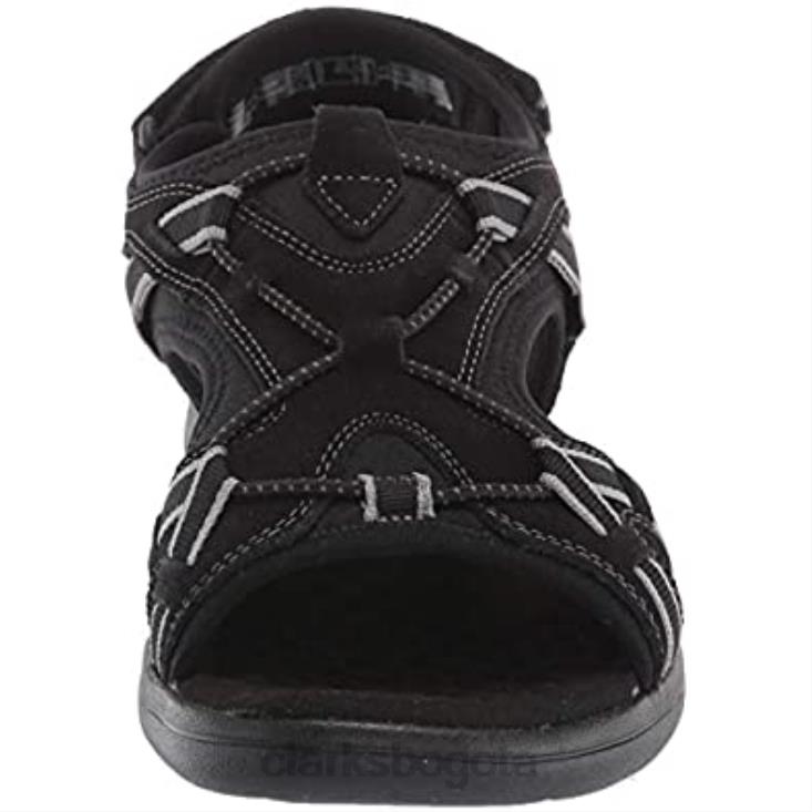 Clarks 0DX8L2167 sandalia deportiva saylie loop para mujer clarks ante negro mujer ante negro