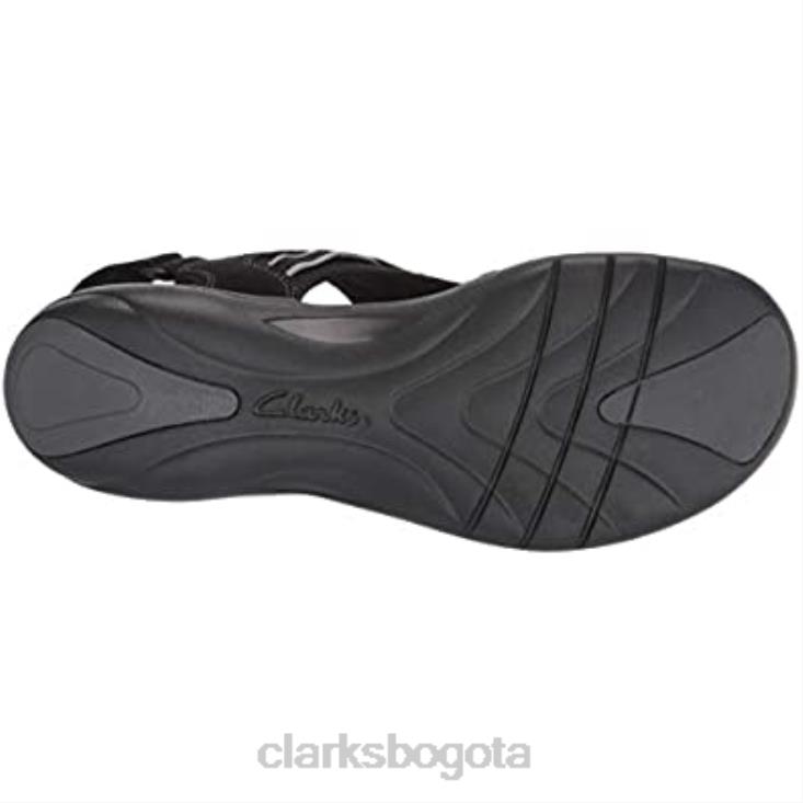Clarks 0DX8L2167 sandalia deportiva saylie loop para mujer clarks ante negro mujer ante negro