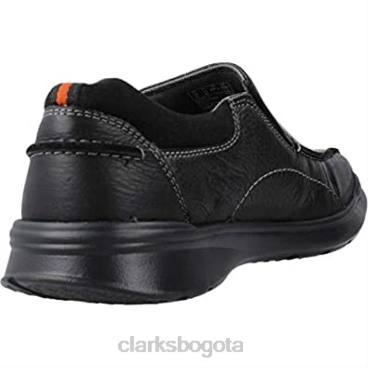 Clarks 0DX8L217 Mocasines cotrell step para hombre en negro Oily Lea de Clarks hombres lea aceitosa negra