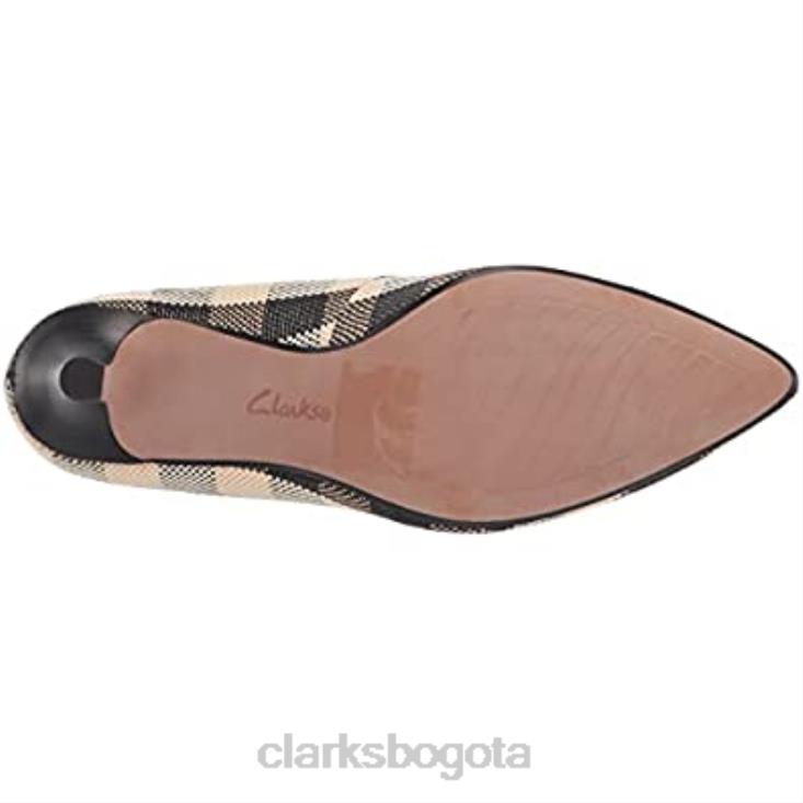 Clarks 0DX8L2170 Zapatos de salón clarks linvale jerica negro a cuadros sintético mujer