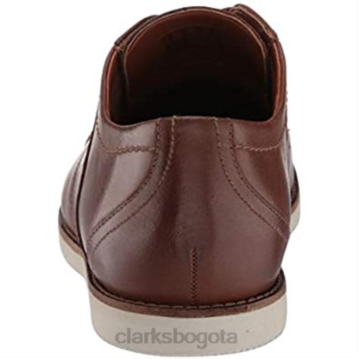 Clarks 0DX8L2177 Clarks Raharto Vibe Oxford de cuero tostado para hombre hombres cuero marrón