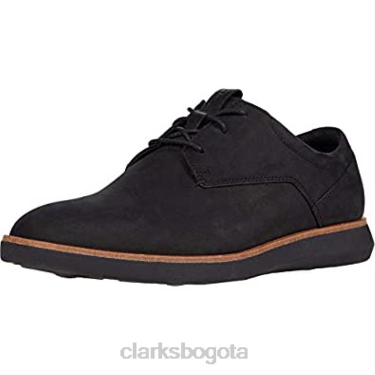 Clarks 0DX8L2178 Zapatilla Clarks Banwell Lace para hombre de nobuk negro hombres nubuck negro
