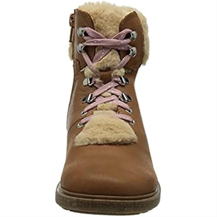 Clarks 0DX8L2186 Botas de nieve Clarks Astrol Hiker K para niña de cuero tostado niños cuero marrón