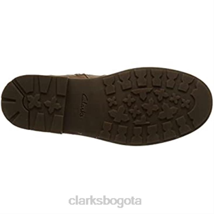 Clarks 0DX8L2186 Botas de nieve Clarks Astrol Hiker K para niña de cuero tostado niños cuero marrón