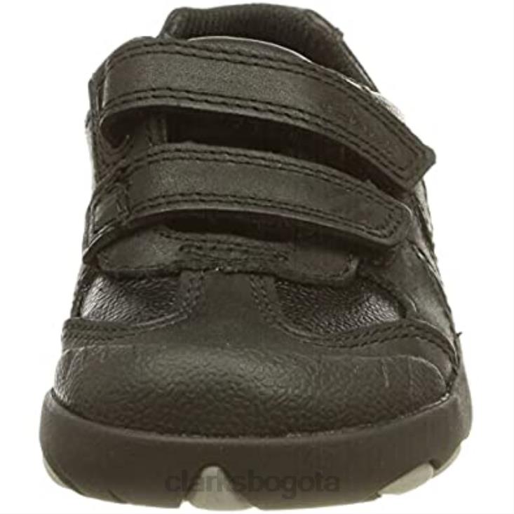 Clarks 0DX8L2187 Zapatilla clarks rex stride t de piel negra para niña niños cuero negro