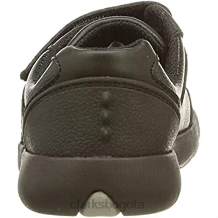 Clarks 0DX8L2187 Zapatilla clarks rex stride t de piel negra para niña niños cuero negro