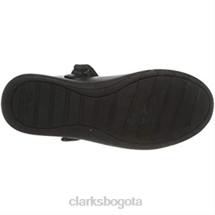 Clarks 0DX8L219 Zapatos negros para uniforme escolar clarks eth bright t de niña niños cuero negro