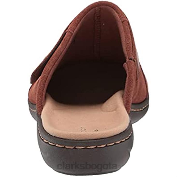 Clarks 0DX8L2190 zuecos con correa laurieann para mujer color canela oscuro combi clarks mujer combinación de bronceado oscuro