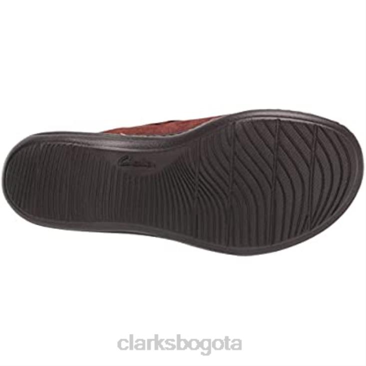 Clarks 0DX8L2190 zuecos con correa laurieann para mujer color canela oscuro combi clarks mujer combinación de bronceado oscuro