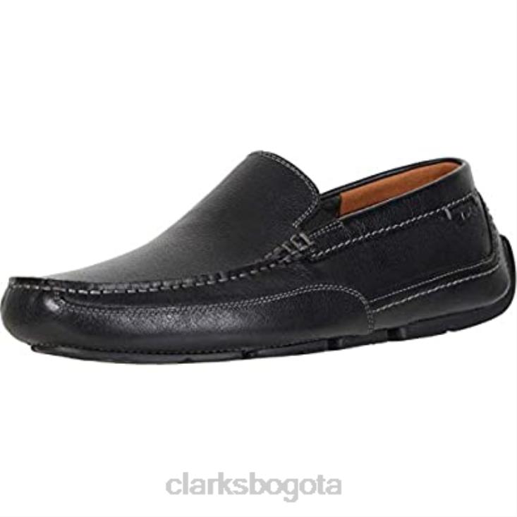 Clarks 0DX8L2191 Mocasines estilo conducción Ashmont Step para hombre Clarks de cuero negro caído hombres cuero negro caído