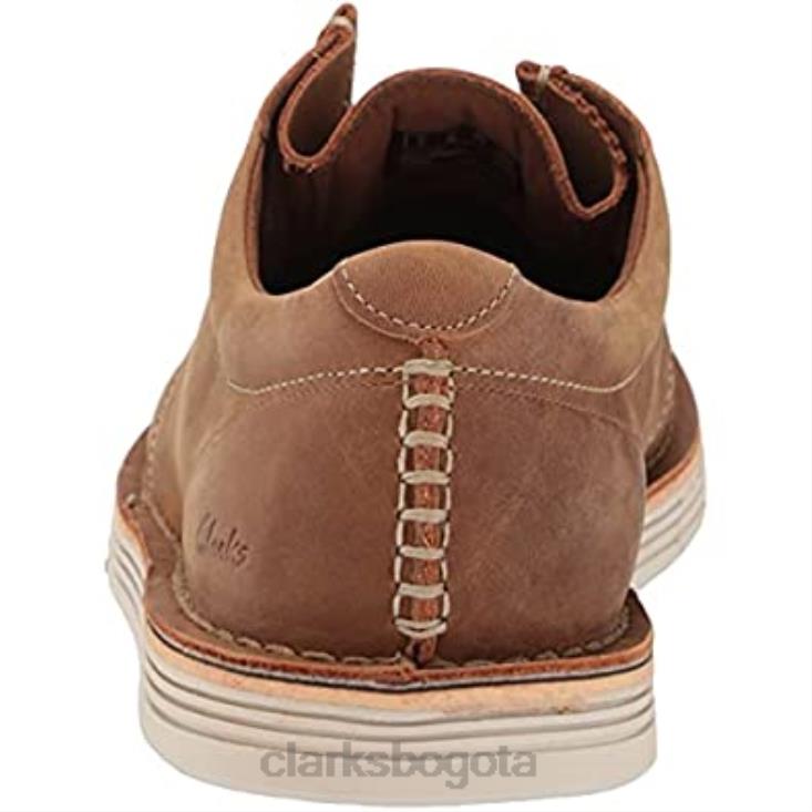 Clarks 0DX8L2200 Zapatilla clarks forge run de cuero tostado para hombre hombres cuero marrón
