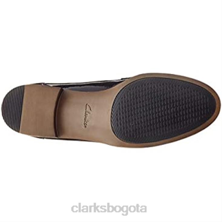 Clarks 0DX8L2203 mocasín hamble de mujer clarks charol negro pat negro mujer patente negra palmadita negra