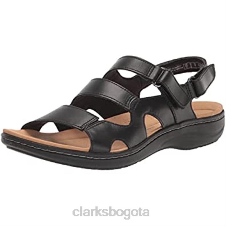 Clarks 0DX8L2205 sandalia plana mujer estilo laurieann clarks piel negro mujer