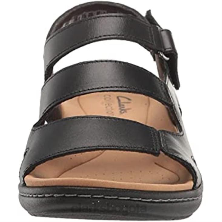 Clarks 0DX8L2205 sandalia plana mujer estilo laurieann clarks piel negro mujer