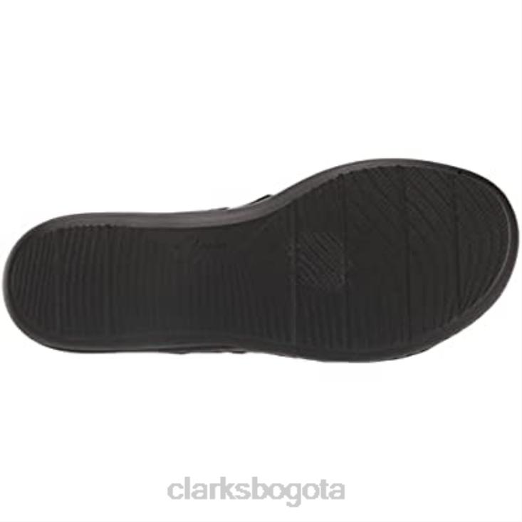 Clarks 0DX8L2205 sandalia plana mujer estilo laurieann clarks piel negro mujer