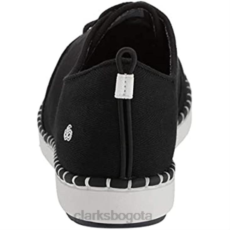 Clarks 0DX8L2206 Zapatilla de deporte baja con encaje Step G para mujer de lona negra clarks mujer