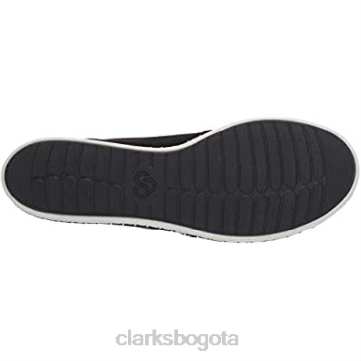 Clarks 0DX8L2206 Zapatilla de deporte baja con encaje Step G para mujer de lona negra clarks mujer
