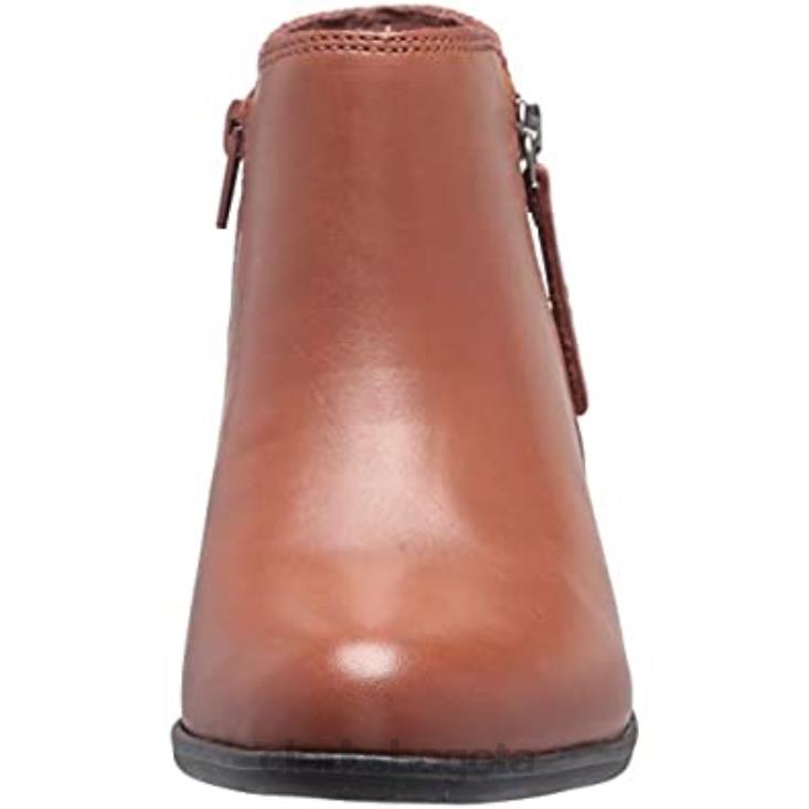 Clarks 0DX8L2212 botines clarks adreena Hope de cuero mahoga ny para mujer mujer cuero caoba