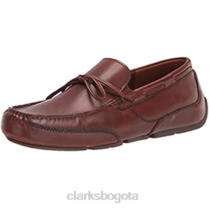 Clarks 0DX8L2214 mocasín de encaje markman para mujer clarks de cuero tostado oscuro mujer cuero bronceado oscuro