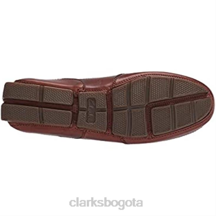 Clarks 0DX8L2214 mocasín de encaje markman para mujer clarks de cuero tostado oscuro mujer cuero bronceado oscuro