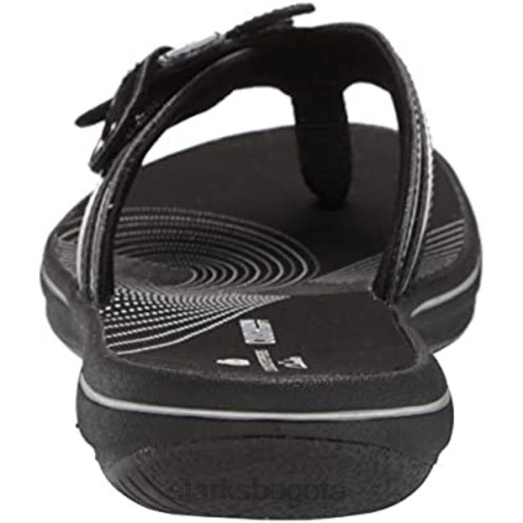 Clarks 0DX8L2219 Chanclas clarks brinkley flora mujer charol sintético negro mujer charol negro sintético