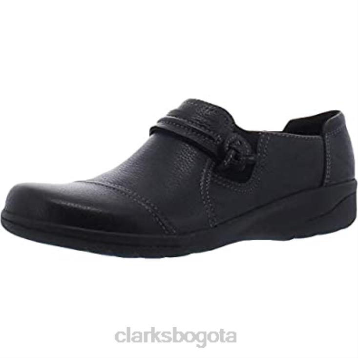 Clarks 0DX8L223 clarks cheyn madi de cuero con punta cerrada para mujer negro mujer