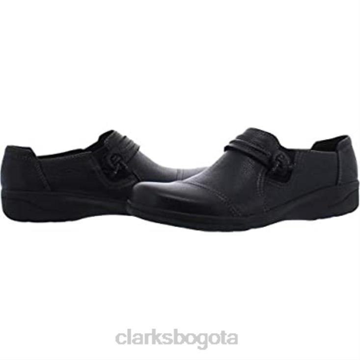 Clarks 0DX8L223 clarks cheyn madi de cuero con punta cerrada para mujer negro mujer