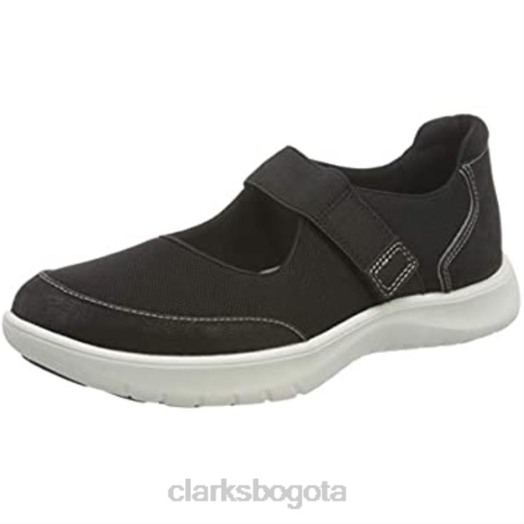 Clarks 0DX8L2230 Zapatilla adella west mujer textil negro clarks mujer textil negro