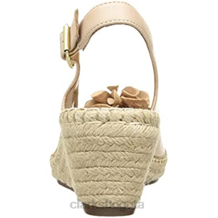 Clarks 0DX8L2231 sandalia alpargata petrina bianca mujer cuña clarks piel nude mujer