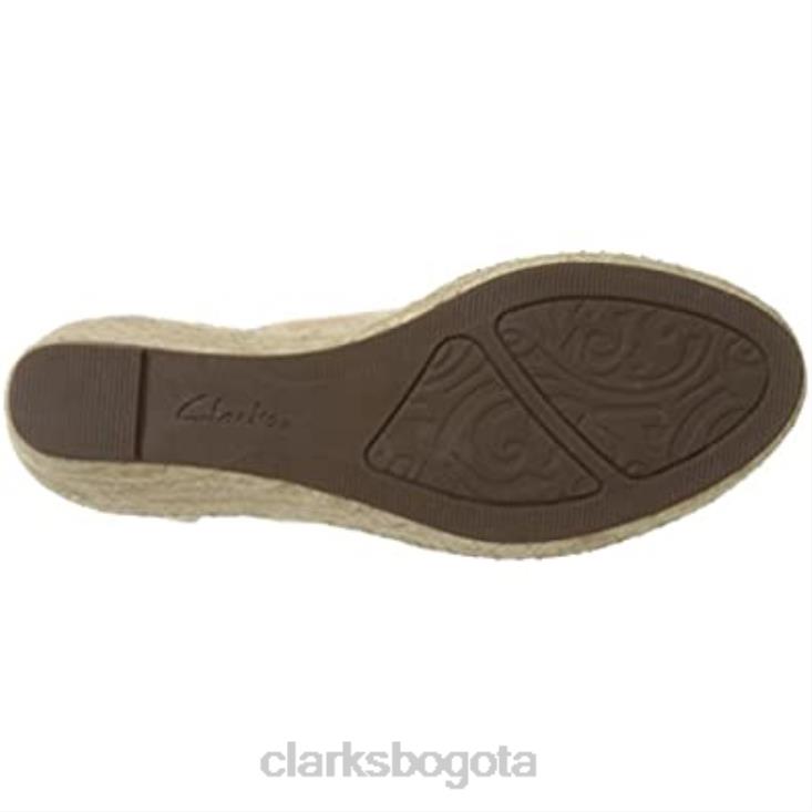 Clarks 0DX8L2231 sandalia alpargata petrina bianca mujer cuña clarks piel nude mujer