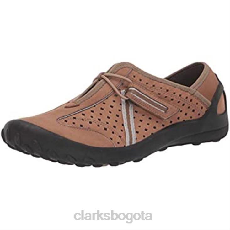Clarks 0DX8L2233 Zapatilla tequini de mujer de nobuk marrón clarks mujer nubuck marrón