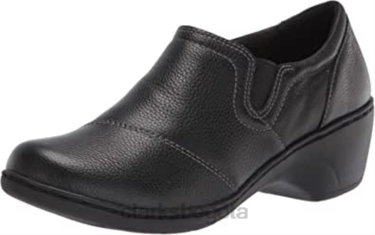 Clarks 0DX8L2236 mocasines channing park de cuero negro para mujer clarks mujer cuero negro