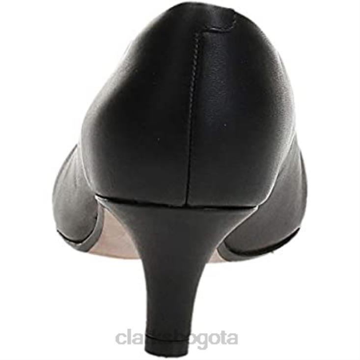 Clarks 0DX8L2238 Zapatos de salón Linvale Crown para mujer de piel negra clarks mujer cuero negro