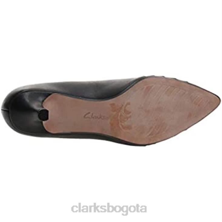 Clarks 0DX8L2238 Zapatos de salón Linvale Crown para mujer de piel negra clarks mujer cuero negro