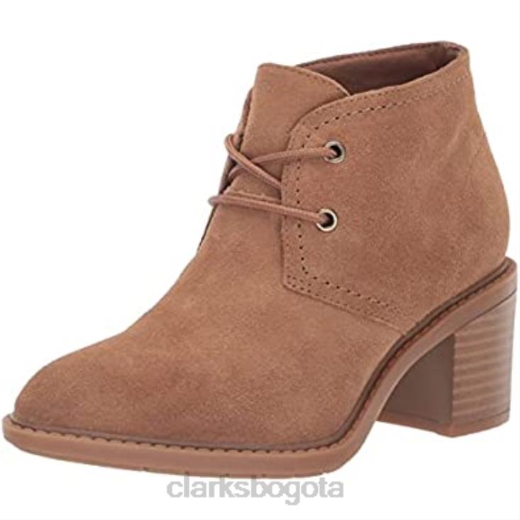 Clarks 0DX8L2243 Botas Clarks Scene Lace de ante caqui oscuro para mujer mujer gamuza caqui oscuro