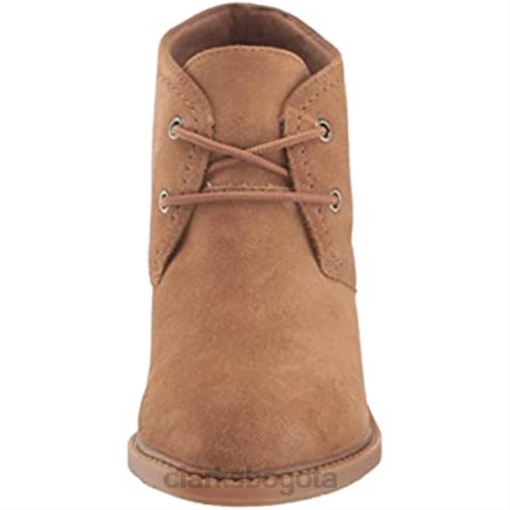 Clarks 0DX8L2243 Botas Clarks Scene Lace de ante caqui oscuro para mujer mujer gamuza caqui oscuro